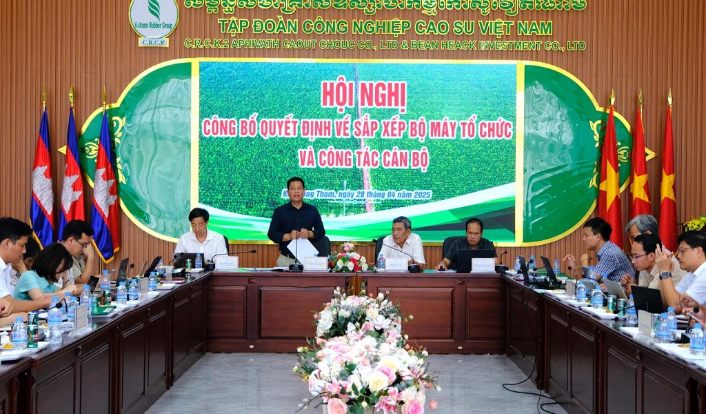 Cao su Chư Sê – Kampong Thom tinh gọn bộ máy, nâng cao hiệu quả
